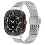 マグネティックスナップクラスプスチールメッシュメタルウォッチバンド、Samsung Galaxy Watch Ultra 47mm / Ultra 2025用