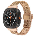 マグネティックスナップクラスプスチールメッシュメタルウォッチバンド、Samsung Galaxy Watch Ultra 47mm / Ultra 2025用