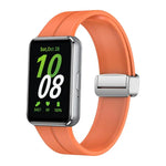 マグネット折りたたみシルバーバックル シリコンウォッチバンド、Samsung Galaxy Fit 3用