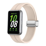 マグネット折りたたみシルバーバックル シリコンウォッチバンド、Samsung Galaxy Fit 3用