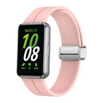 マグネット折りたたみシルバーバックル シリコンウォッチバンド、Samsung Galaxy Fit 3用