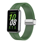 マグネット折りたたみシルバーバックル シリコンウォッチバンド、Samsung Galaxy Fit 3用