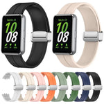 マグネット折りたたみシルバーバックル シリコンウォッチバンド、Samsung Galaxy Fit 3用