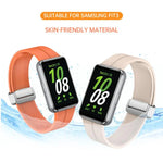 マグネット折りたたみシルバーバックル シリコンウォッチバンド、Samsung Galaxy Fit 3用