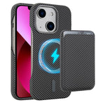 Carbon Fiber MagSafe Magnetic Card Holder Phone Case, For iPhone 13, For iPhone 12, For iPhone 12 Pro Max, For iPhone 12 Pro