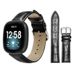 xDfind Bamboo Texture Pin Buckle Leather Watch Band, For Fitbit Charge 6 / 5 18mm, For Fitbit Inspire 3 12mm, For Fitbit Versa 4 / 3 / Sense2 / 1 20mm, For Fitbit Luxe / Special Edition 12mm, For Fitbit Inspire 2 / Ace 3 14mm                           ...
