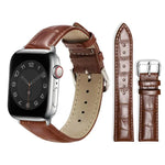 xDfind 竹目ピンバックルレザーウォッチバンド、Apple Watch 42 / 44 / 45 / 46 / 49mm用、Apple Watch 38 / 40 / 41 / S10 42mm用