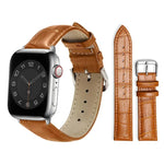 xDfind 竹目ピンバックルレザーウォッチバンド、Apple Watch 42 / 44 / 45 / 46 / 49mm用、Apple Watch 38 / 40 / 41 / S10 42mm用