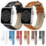 xDfind 竹目ピンバックルレザーウォッチバンド、Apple Watch 42 / 44 / 45 / 46 / 49mm用、Apple Watch 38 / 40 / 41 / S10 42mm用