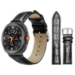xDfind 竹目調ピンバックルレザーウォッチバンド、Samsung Galaxy Watch Ultra / Ultra 2025 22mm用、Samsung Galaxy Watch8 / Watch8 Classic 22mm用、Samsung Galaxy Watch7 / FE / 6 / 5 / 4 20mm用、Samsung Galaxy Fit3 SM-R390 20mm用