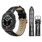 xDfind 竹目調ピンバックルレザーウォッチバンド、Samsung Galaxy Watch Ultra / Ultra 2025 22mm用、Samsung Galaxy Watch8 / Watch8 Classic 22mm用、Samsung Galaxy Watch7 / FE / 6 / 5 / 4 20mm用、Samsung Galaxy Fit3 SM-R390 20mm用