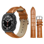 xDfind 竹目調ピンバックルレザーウォッチバンド、Samsung Galaxy Watch Ultra / Ultra 2025 22mm用、Samsung Galaxy Watch8 / Watch8 Classic 22mm用、Samsung Galaxy Watch7 / FE / 6 / 5 / 4 20mm用、Samsung Galaxy Fit3 SM-R390 20mm用