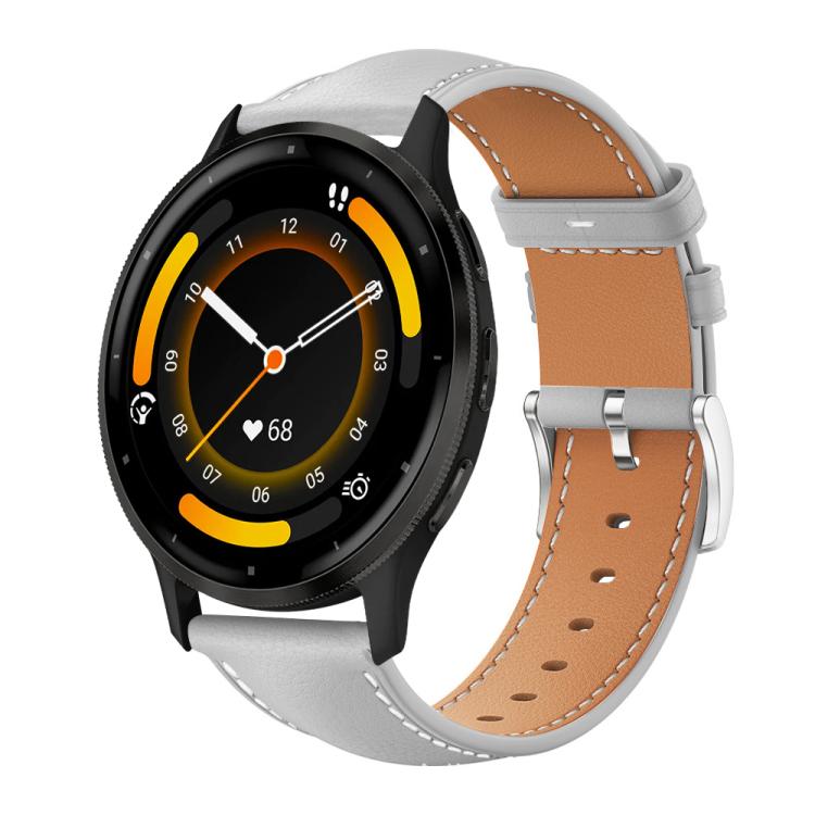 xDfind Flat Head Black Shark Fine Grain Leather Watch Band, 20mm For Garmin GarminMove Sport / vivoactive5/3, 22mm For Garmin Venu 3 / vivoactive4, 20mm For Garmin venu 2 / venu / Sq2 / Sq