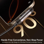 JOYROOM S-A56 EnjoyXシリーズ 30W Type-C から 8ピン 90度急速充電データケーブル, Type-C から 8ピン