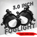 T12 2pcs/Pack 55W 3 inch High Power Dual Lens Fog Light Oblique Style for Toyota, T12 Left Driver, T12 Right Driver