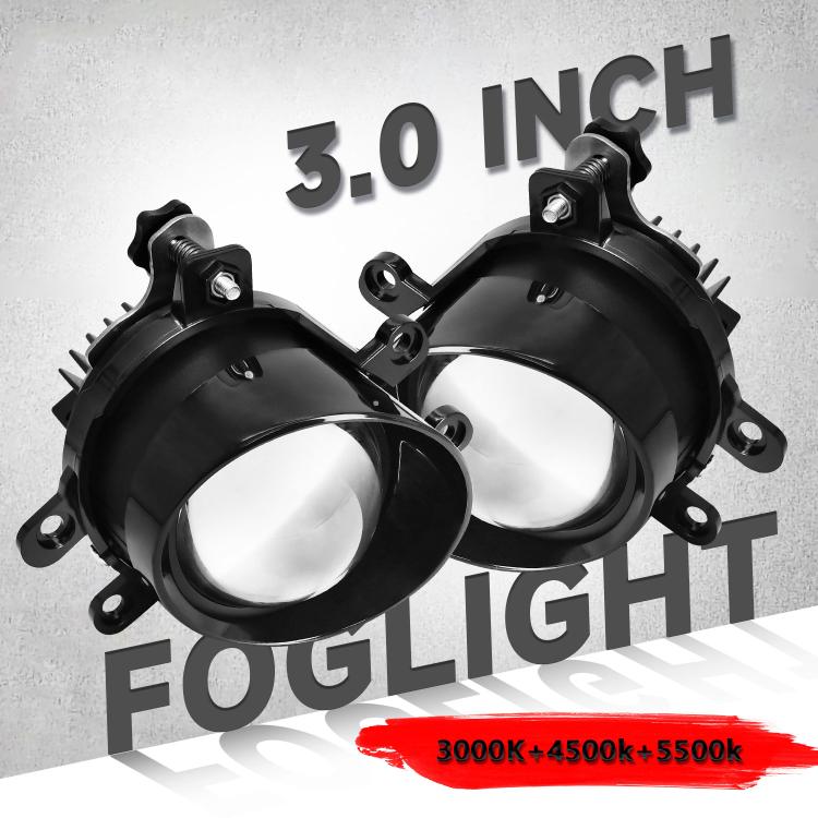 T12 2pcs/Pack 55W 3 inch High Power Dual Lens Fog Light Oblique Style for Toyota, T12 Left Driver, T12 Right Driver