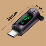 240W Type-C から Type-C デジタル表示アダプター スイッチ付き