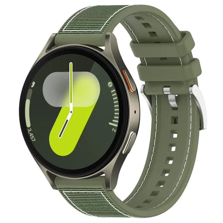 xDfind ハイブリッドナイロン編みシリコンウォッチバンド、Samsung Galaxy Watch Ultra / Ultra 2025 22mm用、Samsung Galaxy Watch 7 / 6 / 5 / FE 20mm用