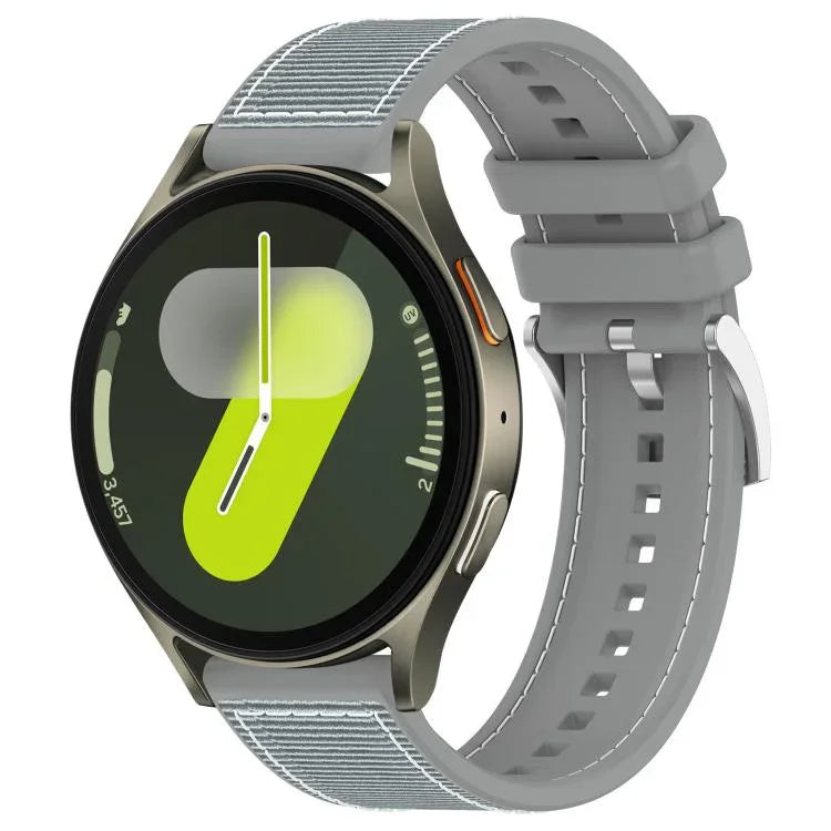 xDfind ハイブリッドナイロン編みシリコンウォッチバンド、Samsung Galaxy Watch Ultra / Ultra 2025 22mm用、Samsung Galaxy Watch 7 / 6 / 5 / FE 20mm用