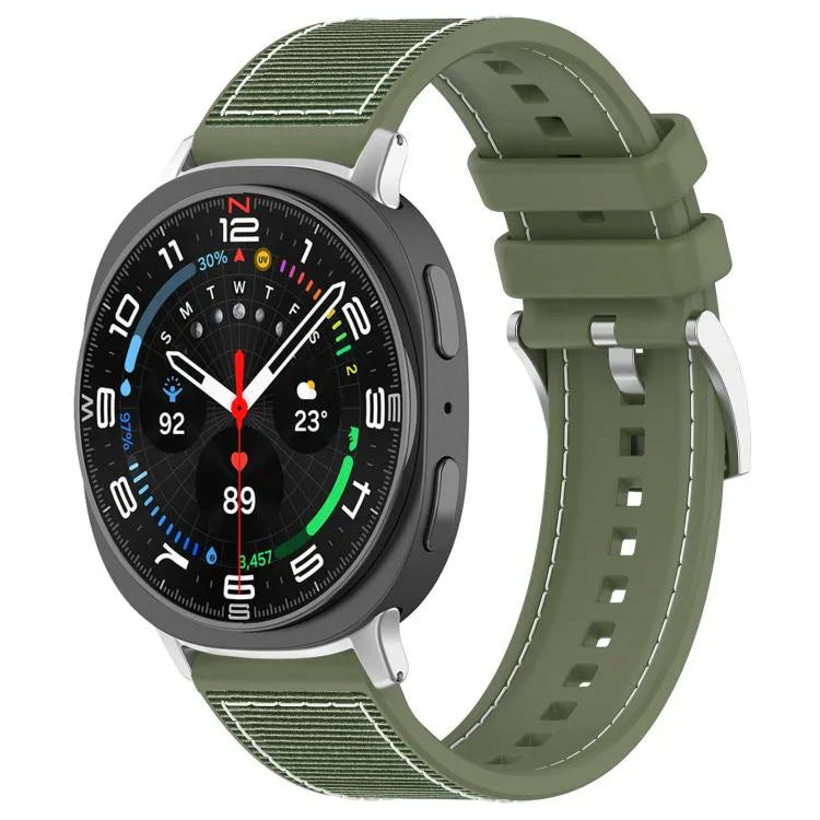 xDfind ハイブリッドナイロン編みシリコンウォッチバンド、Samsung Galaxy Watch Ultra / Ultra 2025 22mm用、Samsung Galaxy Watch 7 / 6 / 5 / FE 20mm用