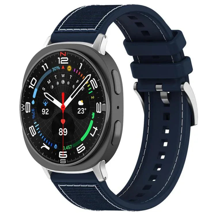 xDfind ハイブリッドナイロン編みシリコンウォッチバンド、Samsung Galaxy Watch Ultra / Ultra 2025 22mm用、Samsung Galaxy Watch 7 / 6 / 5 / FE 20mm用