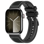 xDfind ハイブリッドナイロン編みシリコンウォッチバンド、Apple Watch 42 / 44 / 45 / 46 / 49mm 22mm用、Apple Watch 38 / 40 / 41 / S10 42mm 20mm用