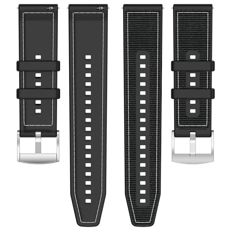 xDfind ハイブリッドナイロン編みシリコンウォッチバンド、Apple Watch 42 / 44 / 45 / 46 / 49mm 22mm用、Apple Watch 38 / 40 / 41 / S10 42mm 20mm用