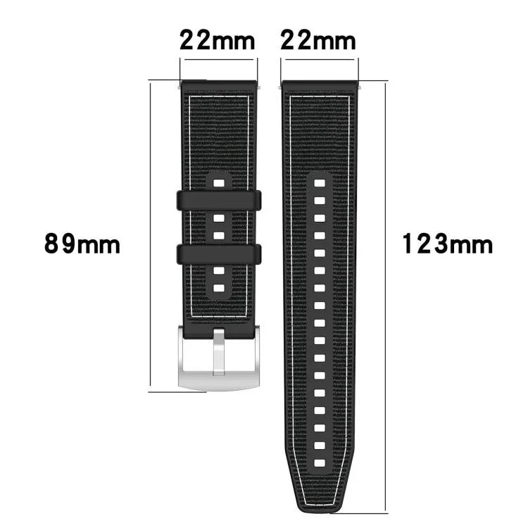 xDfind ハイブリッドナイロン編みシリコンウォッチバンド、Apple Watch 42 / 44 / 45 / 46 / 49mm 22mm用、Apple Watch 38 / 40 / 41 / S10 42mm 20mm用