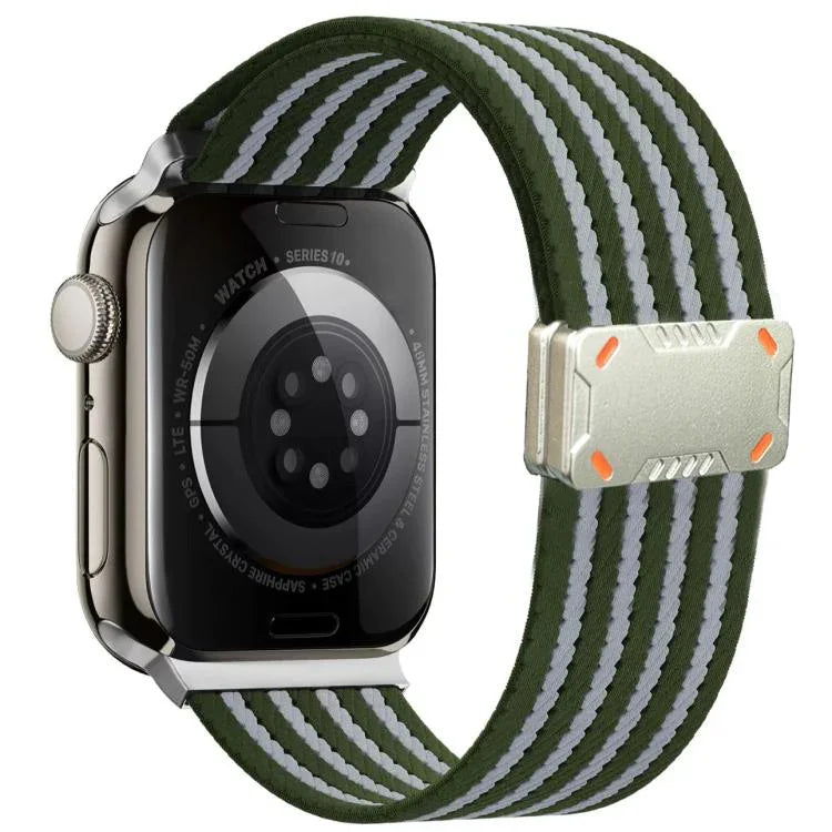 メカアーマーマグネットバックルナイロンウォッチバンド、Apple Watch 46mm / 49mm / 45mm / 44mm用、Apple Watch 42mm / 41mm / 40mm / 38mm用