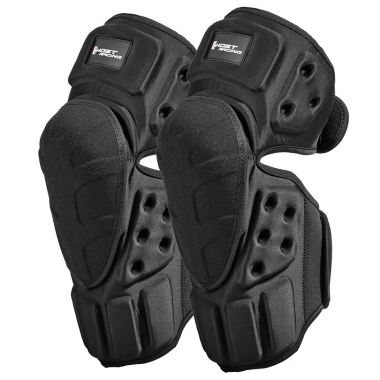 GHOST RACING GH-HX03 1 Pair Motorcycle Protective Gear Kevlar Racing Cold-proof Windproof Knee Pads, With Plush Pad, No Plush Pad