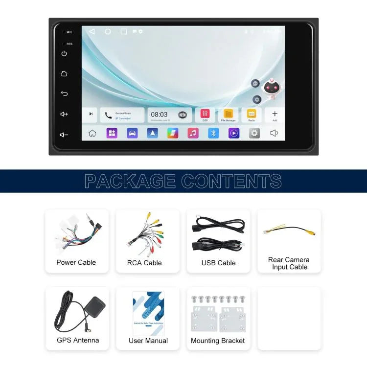 トヨタ カローラ用 Android 15 7インチ ワイヤレスCarPlay カープレーヤー カーセンターコントロールナビゲーション機、標準、標準+AHD+マイク