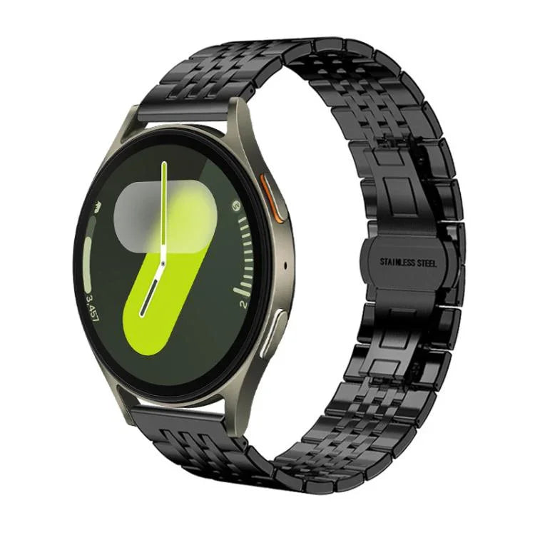 xDfind 七珠無垢ステンレススチールウォッチバンド、Samsung Galaxy Watch Ultra / Ultra 2025、Samsung Galaxy Watch8 / Watch8 Classic、Samsung Galaxy Watch 7 / 6 / 5 / FE、Samsung Galaxy Fit3 SM-R390用