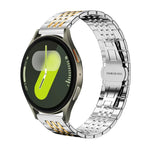xDfind 七珠無垢ステンレススチールウォッチバンド、Samsung Galaxy Watch Ultra / Ultra 2025、Samsung Galaxy Watch8 / Watch8 Classic、Samsung Galaxy Watch 7 / 6 / 5 / FE、Samsung Galaxy Fit3 SM-R390用