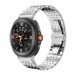 xDfind 七珠無垢ステンレススチールウォッチバンド、Samsung Galaxy Watch Ultra / Ultra 2025、Samsung Galaxy Watch8 / Watch8 Classic、Samsung Galaxy Watch 7 / 6 / 5 / FE、Samsung Galaxy Fit3 SM-R390用