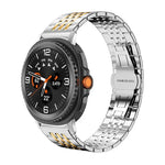 xDfind 七珠無垢ステンレススチールウォッチバンド、Samsung Galaxy Watch Ultra / Ultra 2025、Samsung Galaxy Watch8 / Watch8 Classic、Samsung Galaxy Watch 7 / 6 / 5 / FE、Samsung Galaxy Fit3 SM-R390用