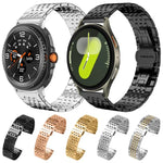 xDfind 七珠無垢ステンレススチールウォッチバンド、Samsung Galaxy Watch Ultra / Ultra 2025、Samsung Galaxy Watch8 / Watch8 Classic、Samsung Galaxy Watch 7 / 6 / 5 / FE、Samsung Galaxy Fit3 SM-R390用