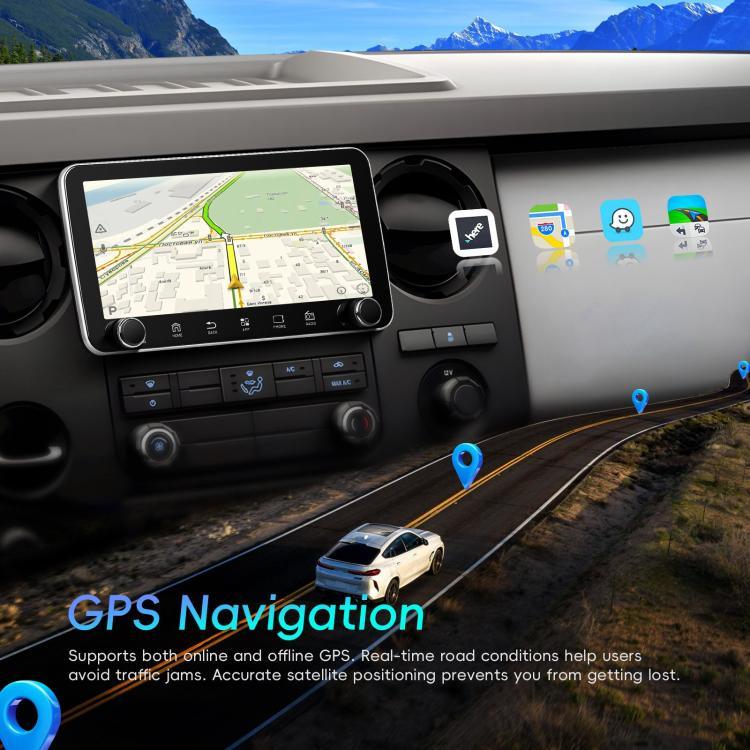10.36インチスクリーン Android 15 カーCarPlay ナビ統合機 デュアルノブ付き、標準、標準+AHD+マイク