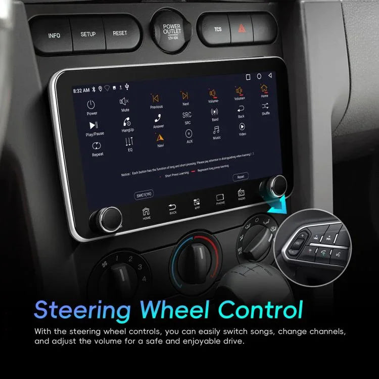 10.36インチスクリーン Android 15 カーCarPlay ナビ統合機 デュアルノブ付き、標準、標準+AHD+マイク