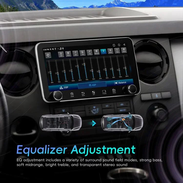10.36インチスクリーン Android 15 カーCarPlay ナビ統合機 デュアルノブ付き、標準、標準+AHD+マイク