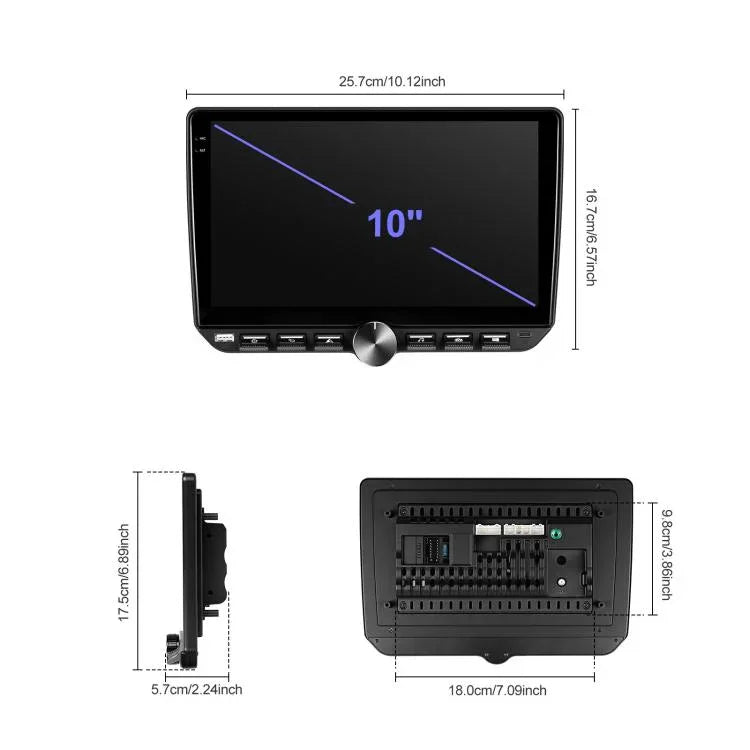 10インチスクリーン Android 15 カーナビオーディオビデオ統合機、標準、標準+AHD+マイク