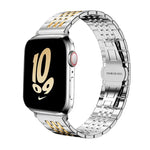 xDfind セブンビーズソリッドステンレススチールウォッチバンド、Apple Watch 42 / 44 / 45 / 46 / 49mm 22mm用、Apple Watch 38 / 40 / 41 / S10 42mm 20mm用
