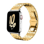 xDfind セブンビーズソリッドステンレススチールウォッチバンド、Apple Watch 42 / 44 / 45 / 46 / 49mm 22mm用、Apple Watch 38 / 40 / 41 / S10 42mm 20mm用