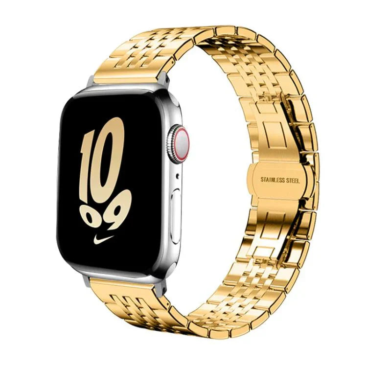 xDfind セブンビーズソリッドステンレススチールウォッチバンド、Apple Watch 42 / 44 / 45 / 46 / 49mm 22mm用、Apple Watch 38 / 40 / 41 / S10 42mm 20mm用