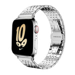 xDfind セブンビーズソリッドステンレススチールウォッチバンド、Apple Watch 42 / 44 / 45 / 46 / 49mm 22mm用、Apple Watch 38 / 40 / 41 / S10 42mm 20mm用