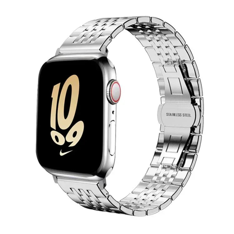 xDfind セブンビーズソリッドステンレススチールウォッチバンド、Apple Watch 42 / 44 / 45 / 46 / 49mm 22mm用、Apple Watch 38 / 40 / 41 / S10 42mm 20mm用