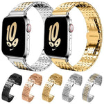 xDfind セブンビーズソリッドステンレススチールウォッチバンド、Apple Watch 42 / 44 / 45 / 46 / 49mm 22mm用、Apple Watch 38 / 40 / 41 / S10 42mm 20mm用