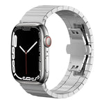 xDfind ワンビーズ竹ソリッドステンレススチールウォッチバンド、Apple Watch 42 / 44 / 45 / 46 / 49mm 22mm用、Apple Watch 38 / 40 / 41 / S10 42mm 20mm用