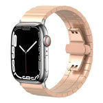 xDfind ワンビーズ竹ソリッドステンレススチールウォッチバンド、Apple Watch 42 / 44 / 45 / 46 / 49mm 22mm用、Apple Watch 38 / 40 / 41 / S10 42mm 20mm用