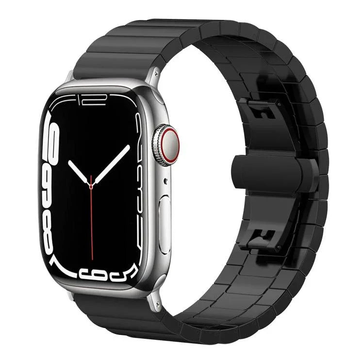 xDfind ワンビーズ竹ソリッドステンレススチールウォッチバンド、Apple Watch 42 / 44 / 45 / 46 / 49mm 22mm用、Apple Watch 38 / 40 / 41 / S10 42mm 20mm用