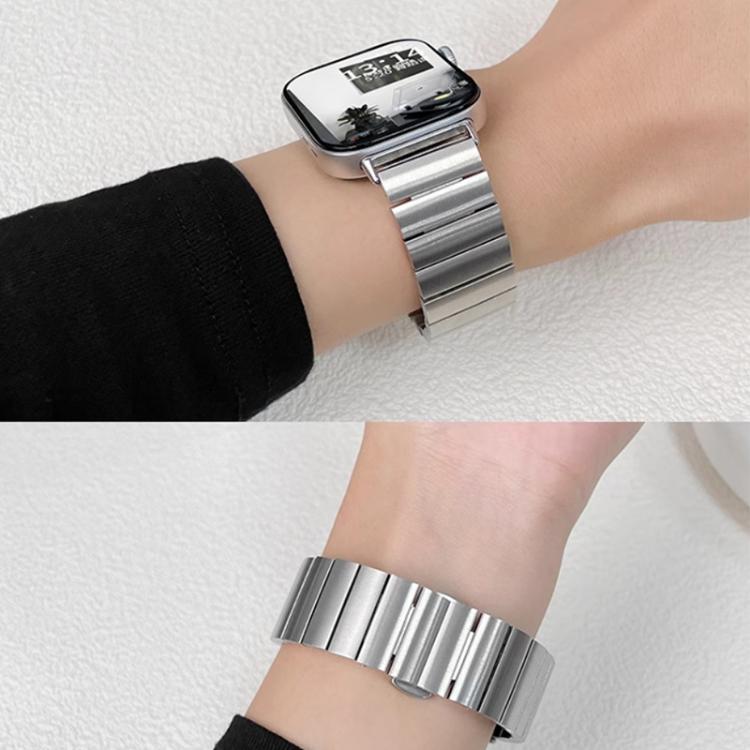 xDfind ワンビーズ竹ソリッドステンレススチールウォッチバンド、Apple Watch 42 / 44 / 45 / 46 / 49mm 22mm用、Apple Watch 38 / 40 / 41 / S10 42mm 20mm用